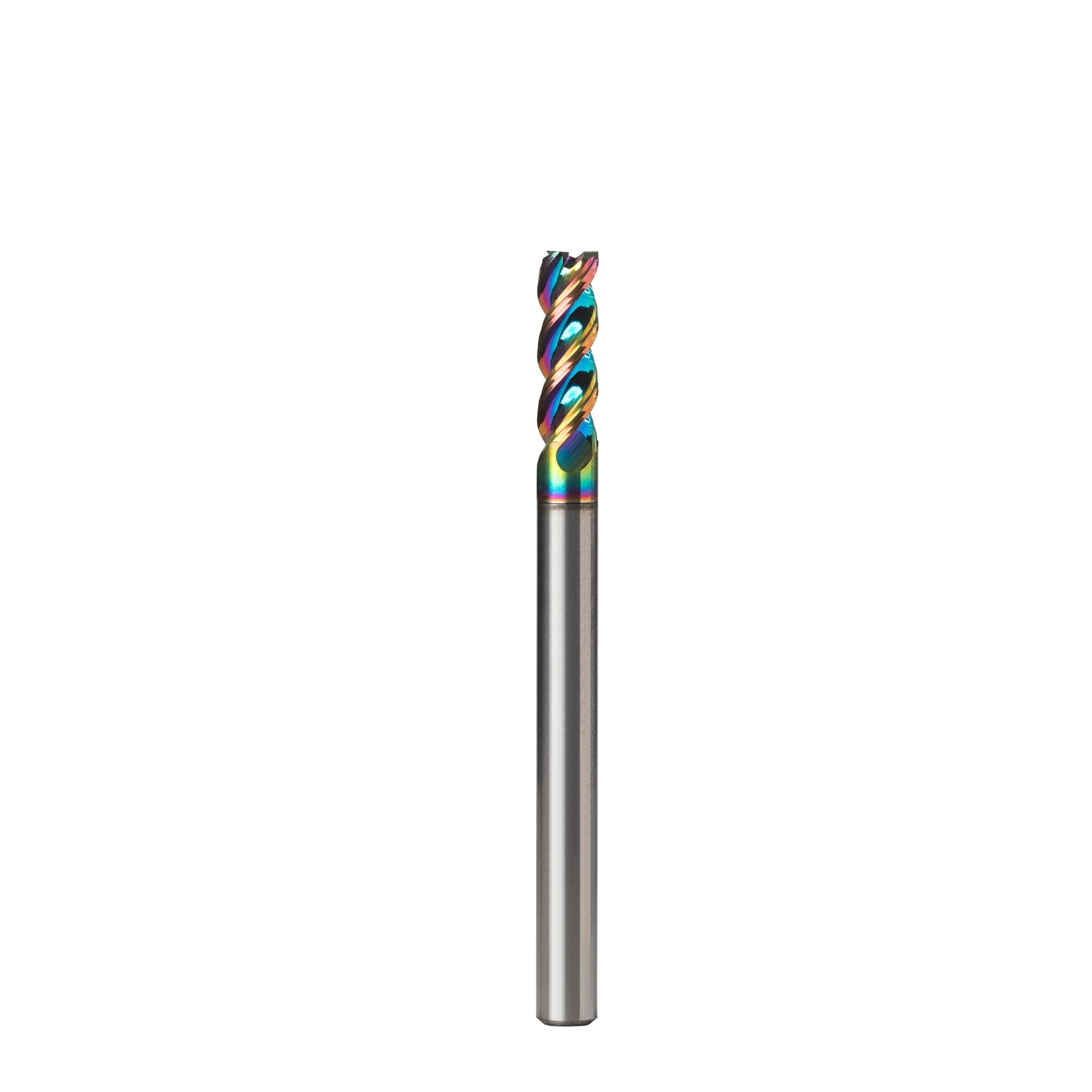 VHM Schaftfräser 4 Zähne HRC 55 4/5/6/8/10mm Schaft CNC Fräser 100mm Lange