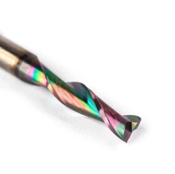 VHM Fräser Zweischneider Fischschwanzanschliff DLC_Detail