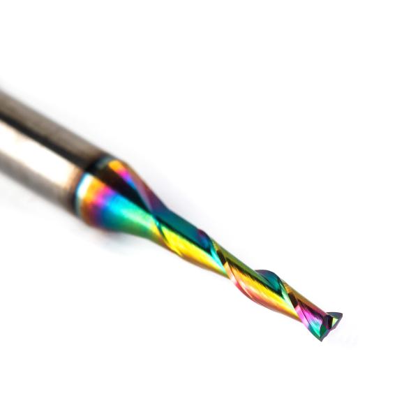 VHM Fräser Zweischneider Fischschwanzanschliff DLC_Detail