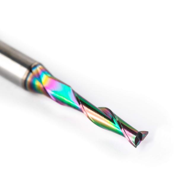 VHM Fräser Zweischneider Fischschwanzanschliff DLC_Detail